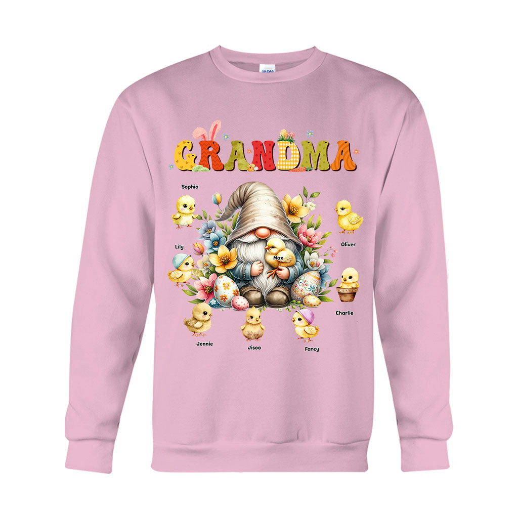 Cadeau pour grand-mère : Gnome de Pâques - T-shirt et sweat à capuche personnalisés pour grand-mère