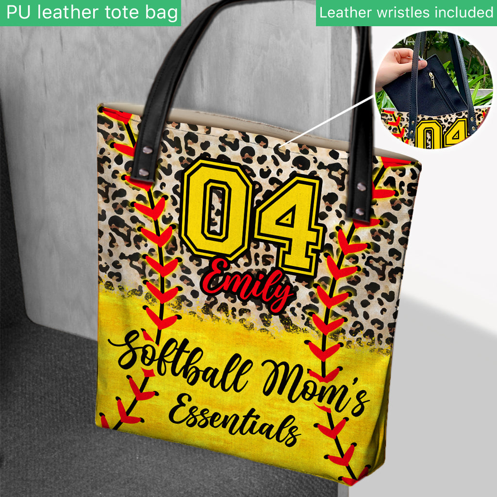 Softball Mom's Essentials - Personalized Softball Tote Bag