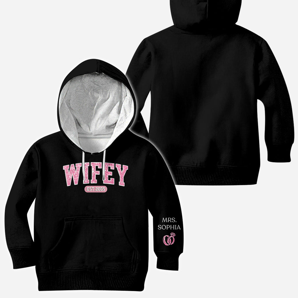 Wifey Est - Personalized Husband And Wife All Over Shirt