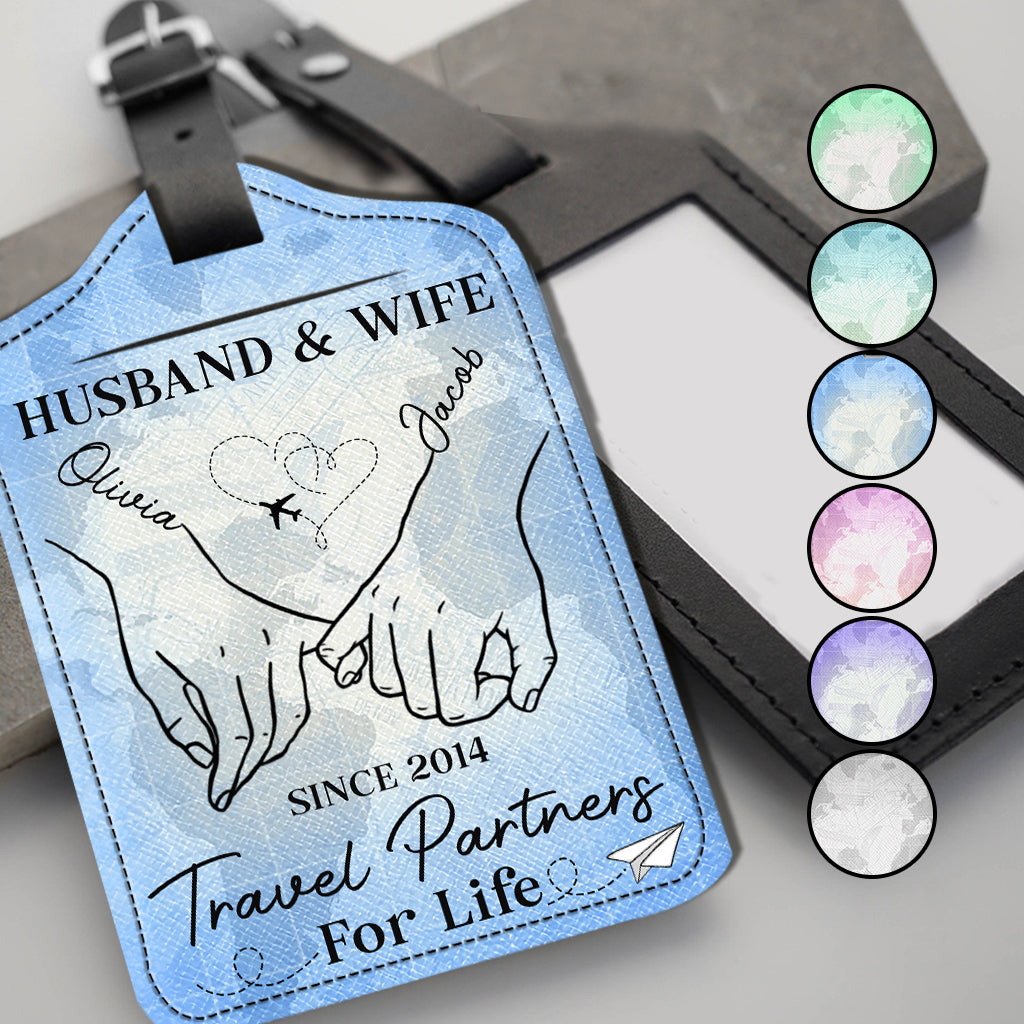Travel Partners For Life - Personalized Travelling Leather Luggage Tag