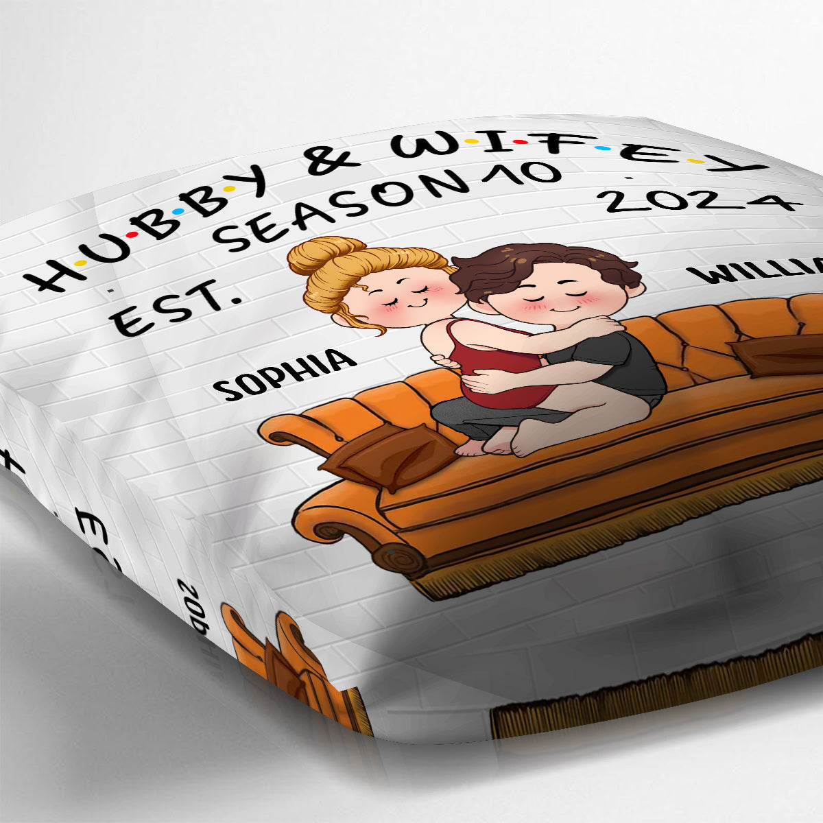 Hubby & Wifey - Personalized Husband And Wife Throw Pillow