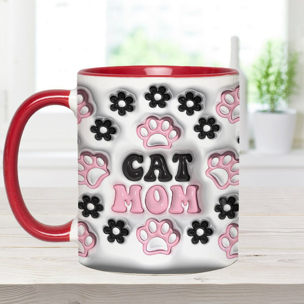 Dog Mom, Cat Mom, Dog Dad... - Personalized Dog Accent Mug