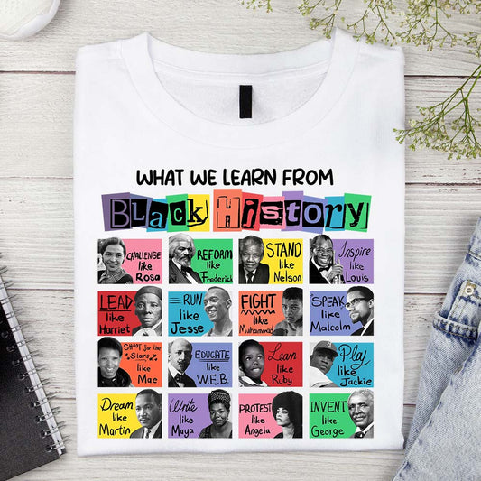 Ce que nous apprenons de l'histoire des Noirs - T-shirt et sweat à capuche afro-américain