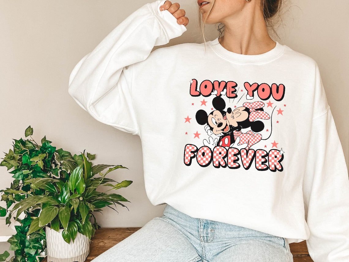 T-shirt et sweat à capuche « Je t'aimerai toujours » (souris) 0124