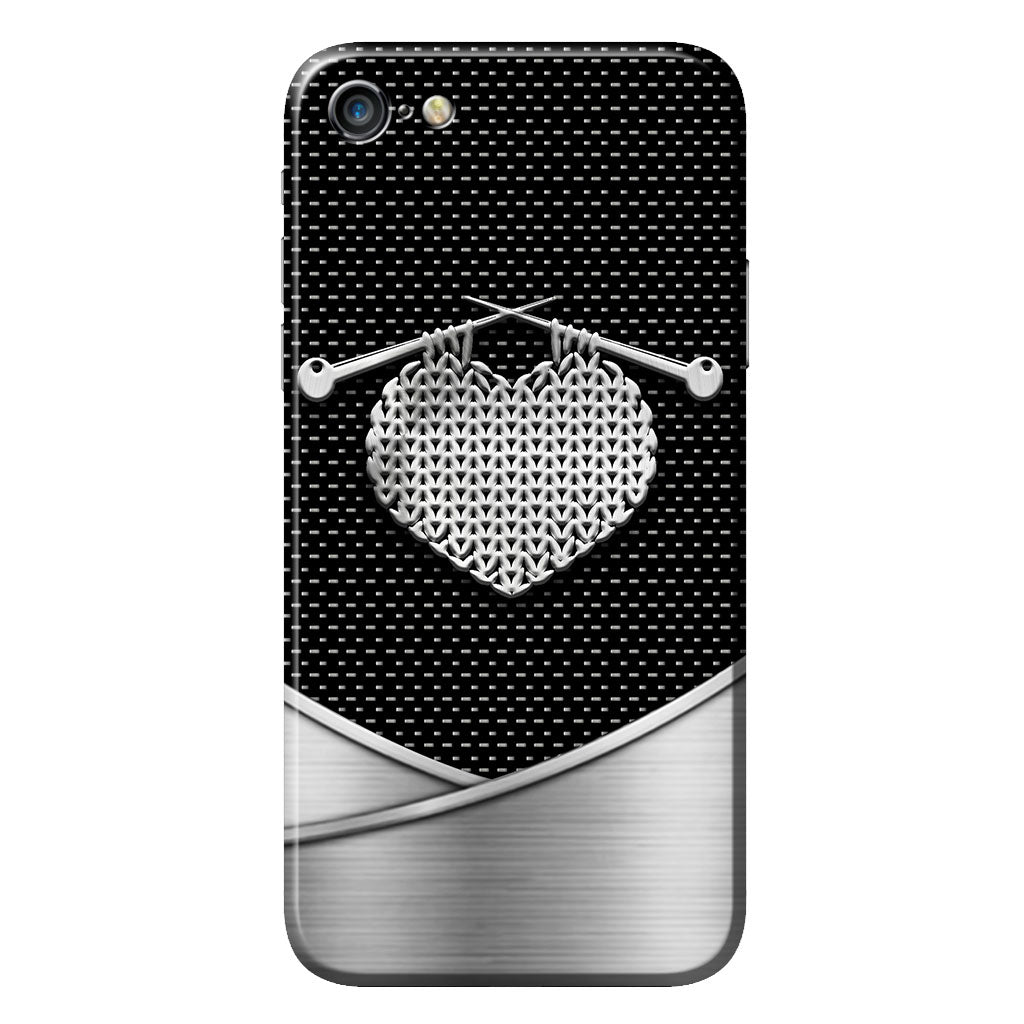 Knit Metal Pattern Print Phone Case 062021