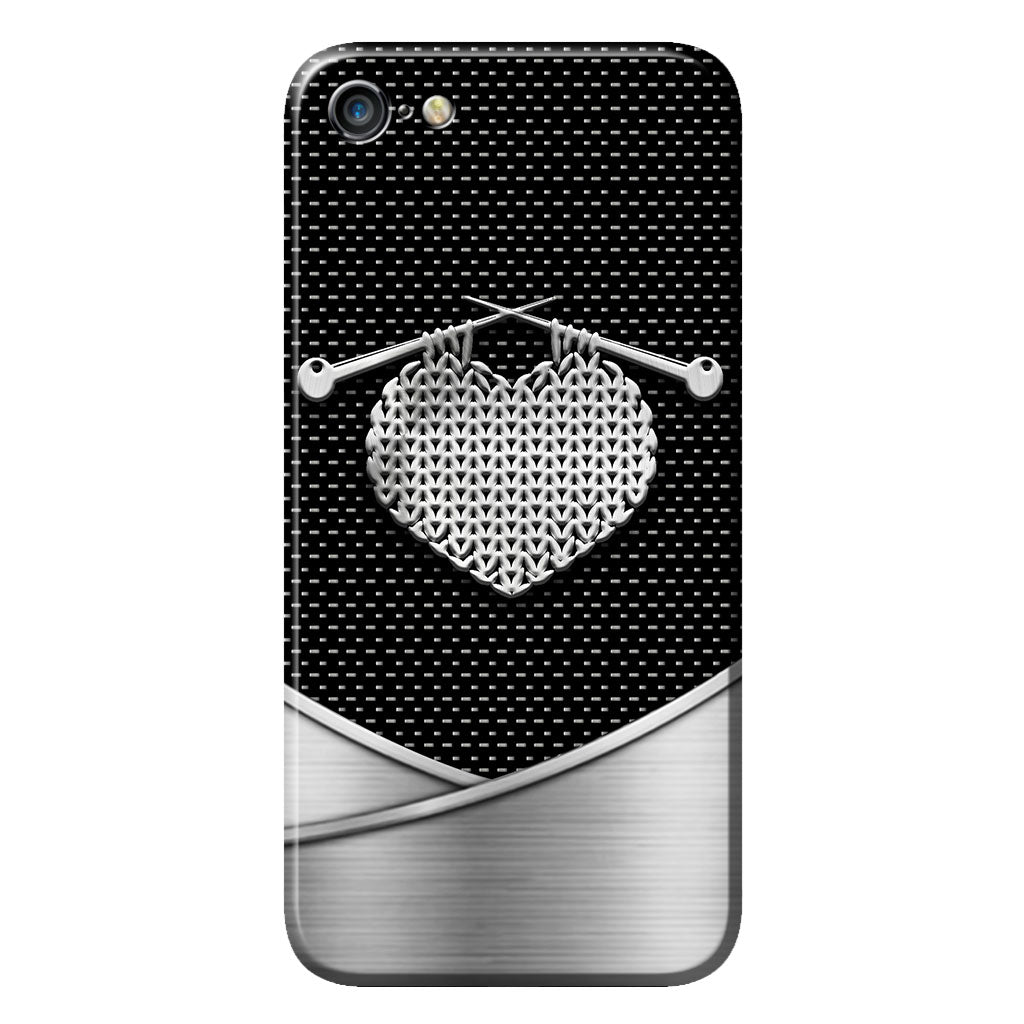 Knit Metal Pattern Print Phone Case 062021