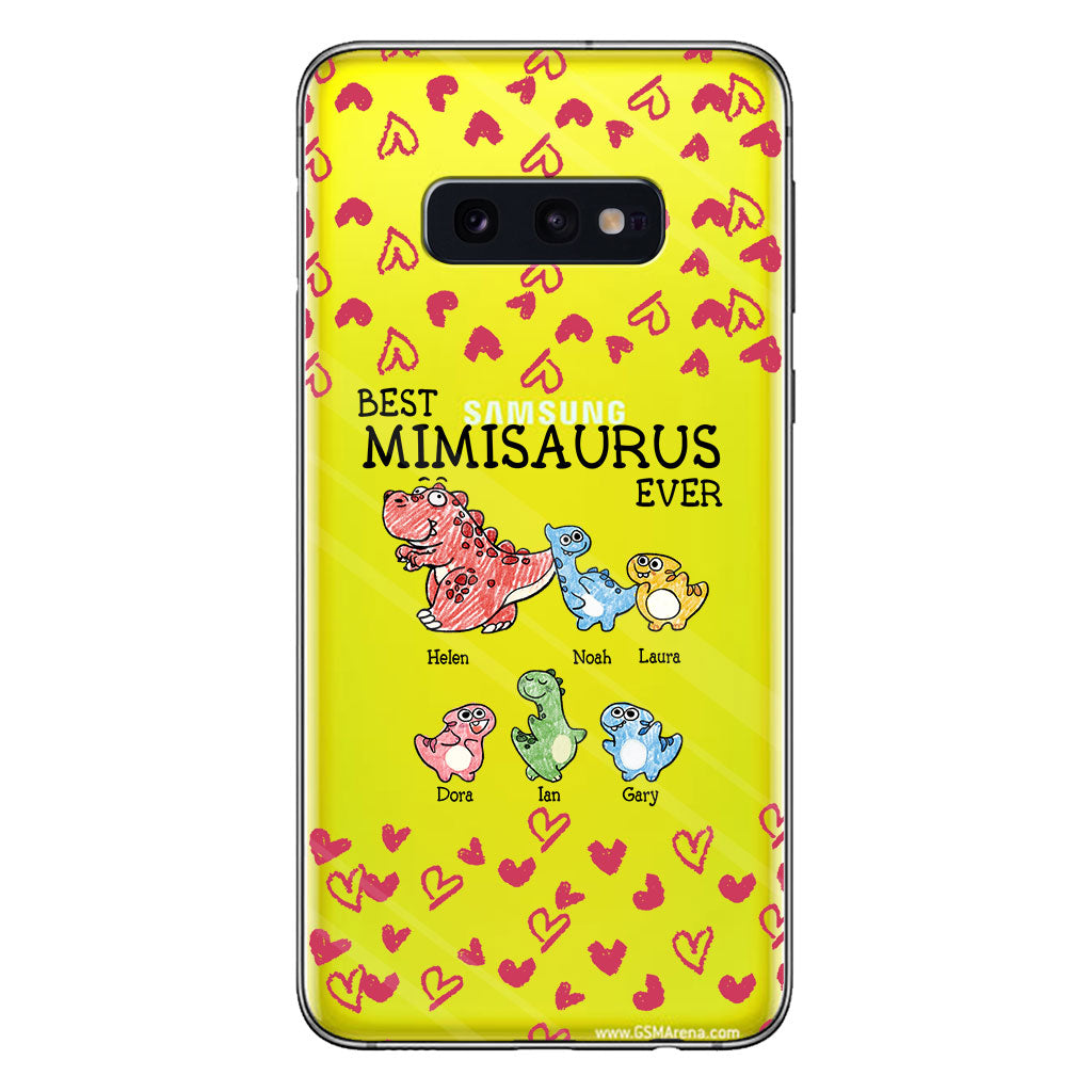 Best Mimisaurus Ever - Gift for grandma, grandpa, dad, mom, aunt, uncle - Personalized Clear Phone Case
