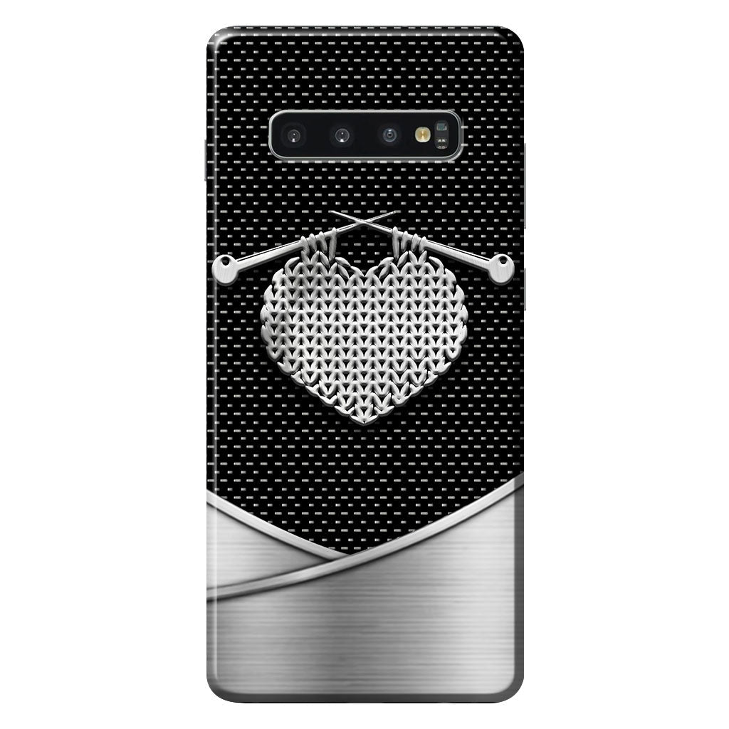 Knit Metal Pattern Print Phone Case 062021